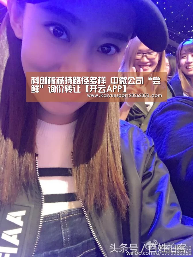 科创板减持路径多样 中微公司“尝鲜”询价转让【开云APP】(图1) 开云稳定